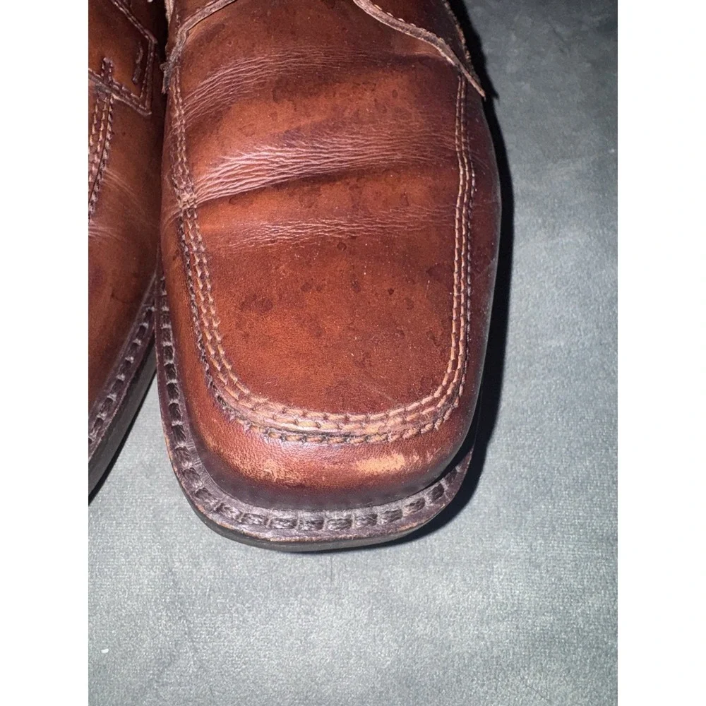 ECCO‎ Brown Oxfords Shoes Mens Size 47 Formal Dress Leather Fancy Lace Up